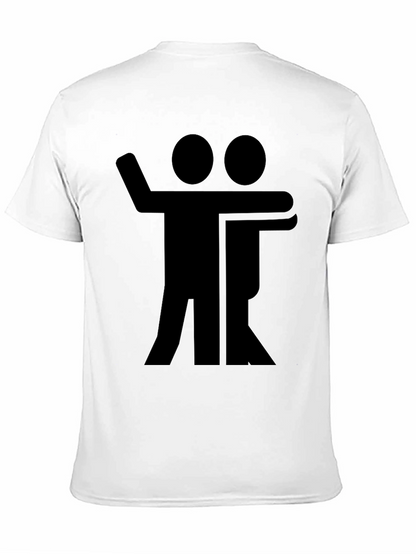 Black Graphic Tee - Hugging Figures Design