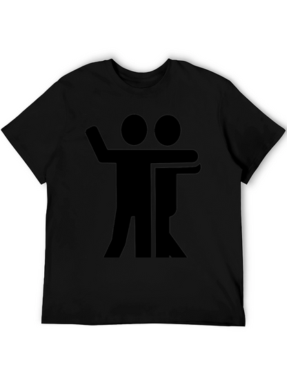 Black Graphic Tee - Hugging Figures Design