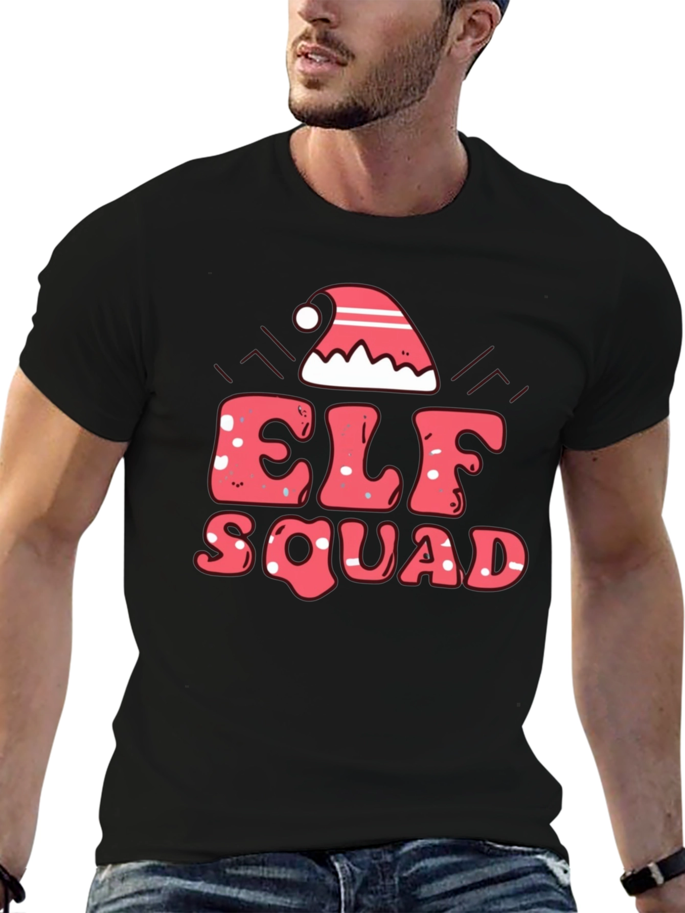 Elf Squad Christmas Graphic Tee