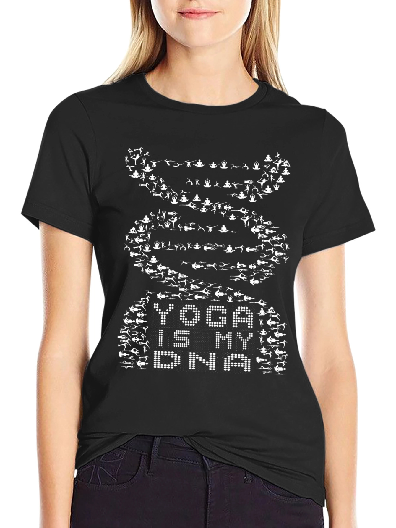 Yoga is My DNA Black Graphic Tee