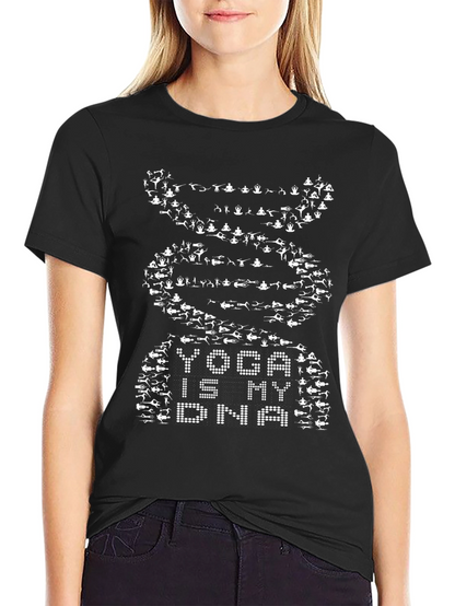 Yoga is My DNA Black Graphic Tee