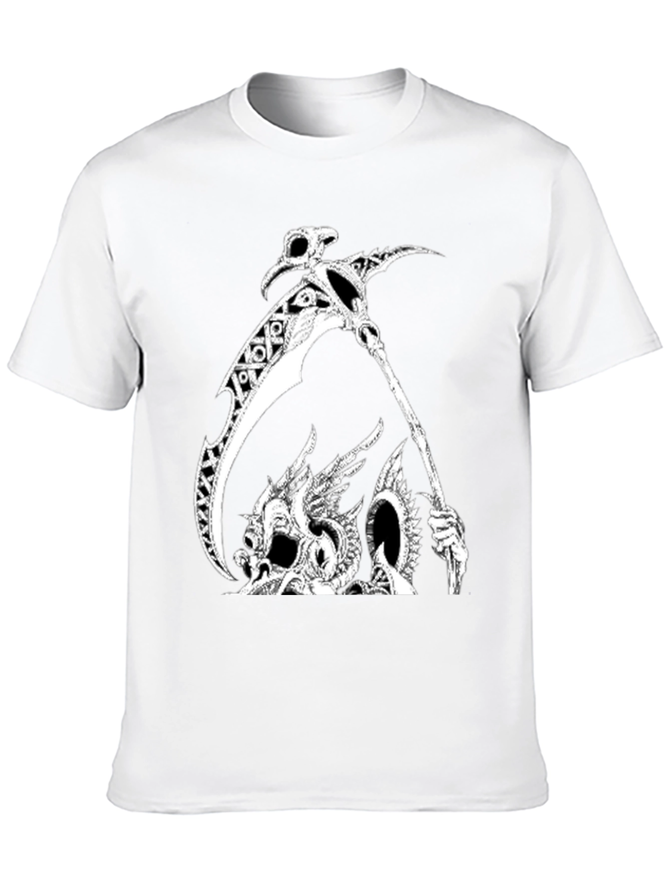 Grim Reaper Dragon Graphic Tee - Black