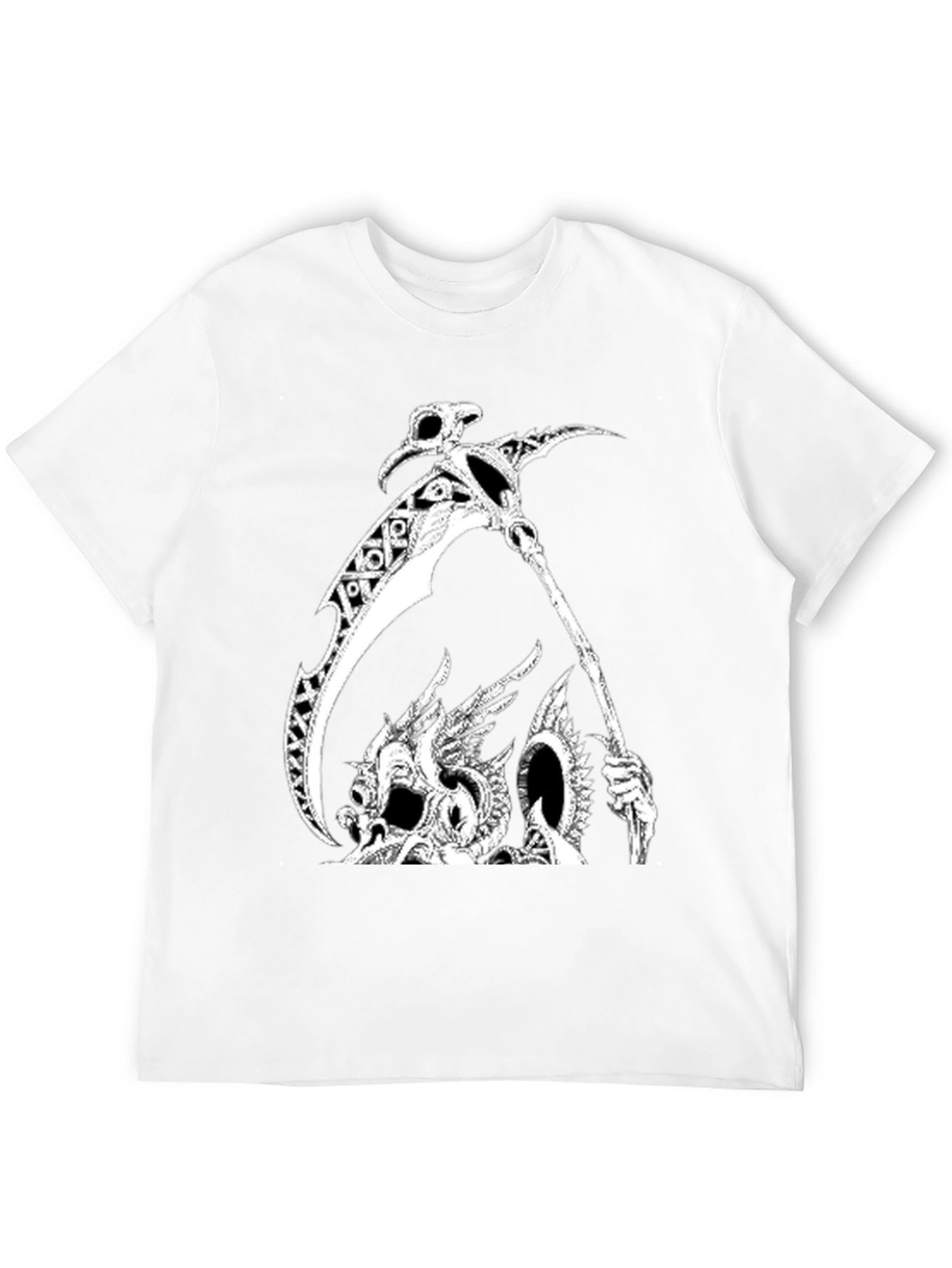 Grim Reaper Dragon Graphic Tee - Black