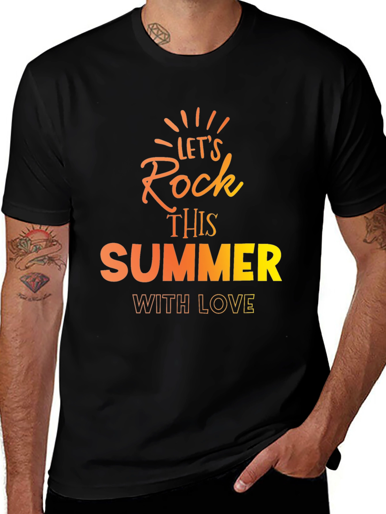 Lets Rock This Summer Black T-Shirt