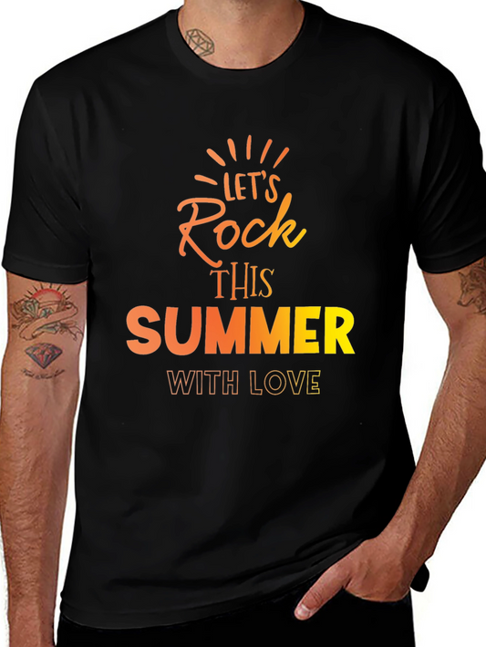 Lets Rock This Summer Black T-Shirt