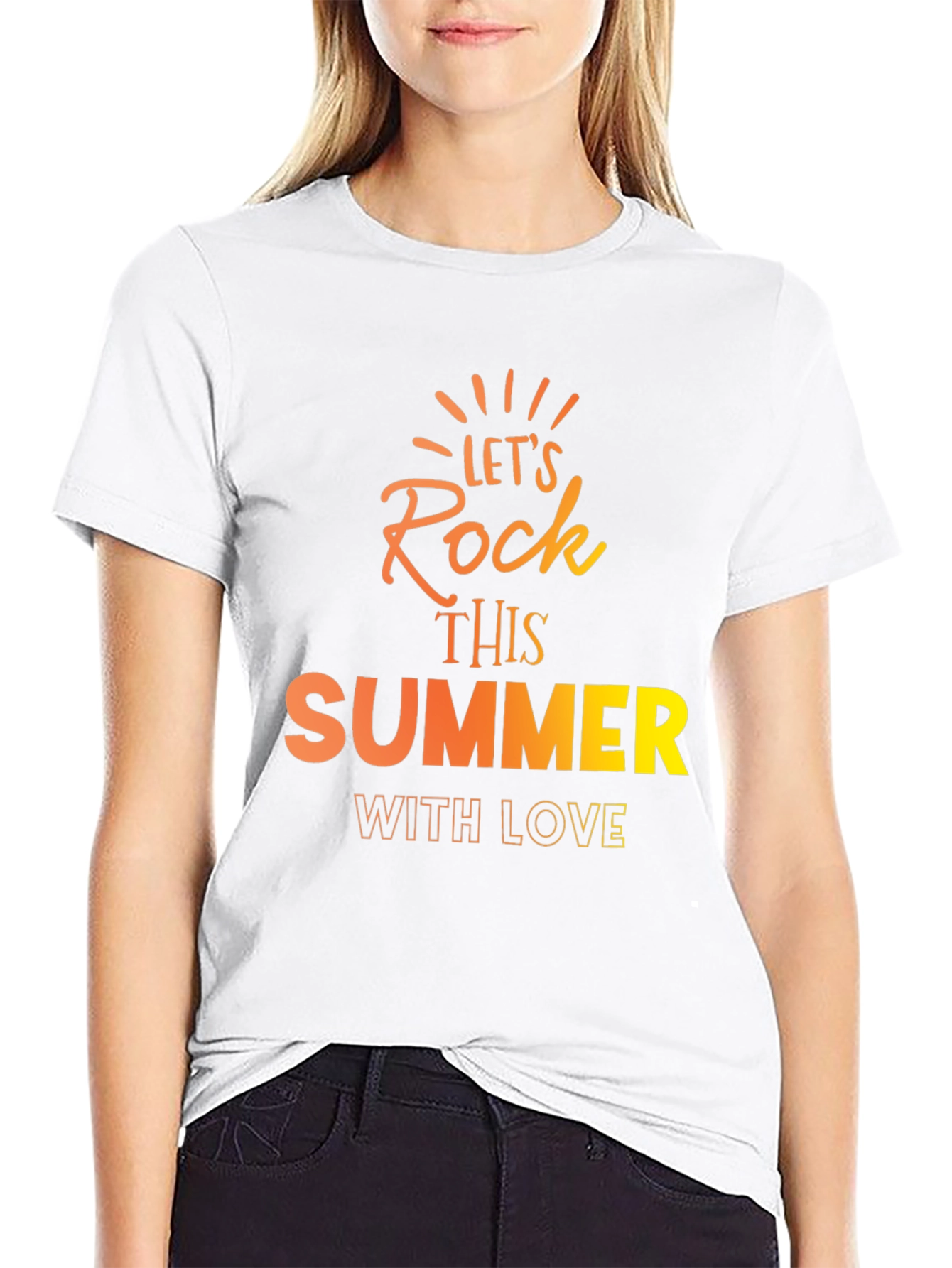 Lets Rock This Summer Black T-Shirt