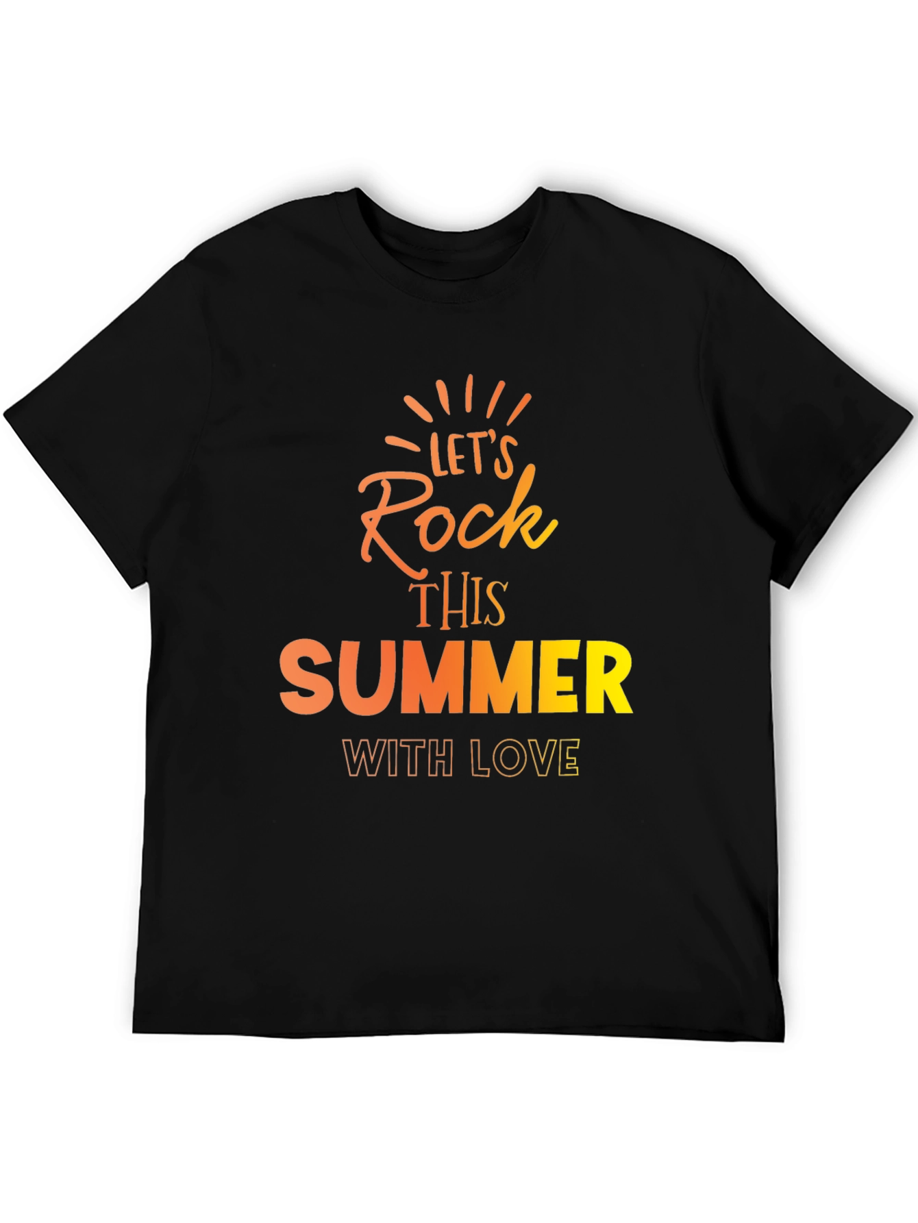 Lets Rock This Summer Black T-Shirt