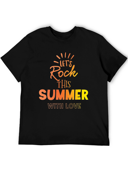 Lets Rock This Summer Black T-Shirt