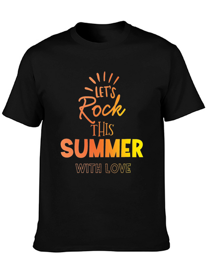 Lets Rock This Summer Black T-Shirt