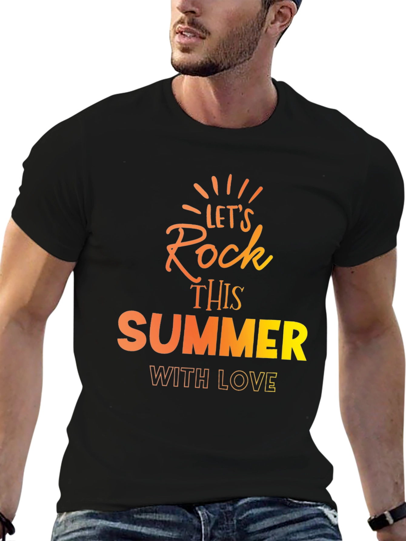 Lets Rock This Summer Black T-Shirt