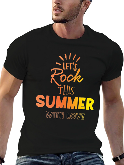 Lets Rock This Summer Black T-Shirt