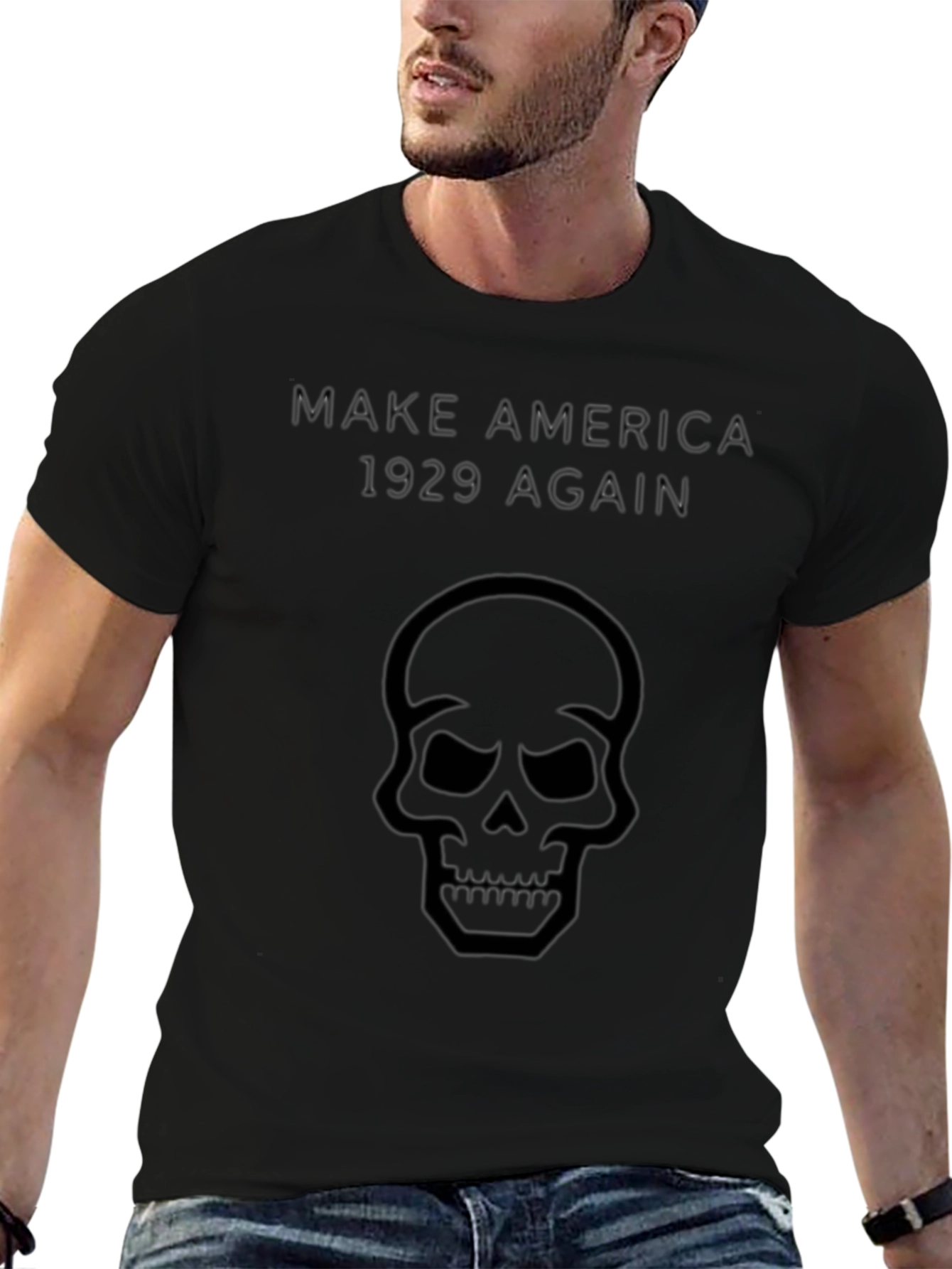 Skull Graphic T-Shirt - Make America 1929 Again