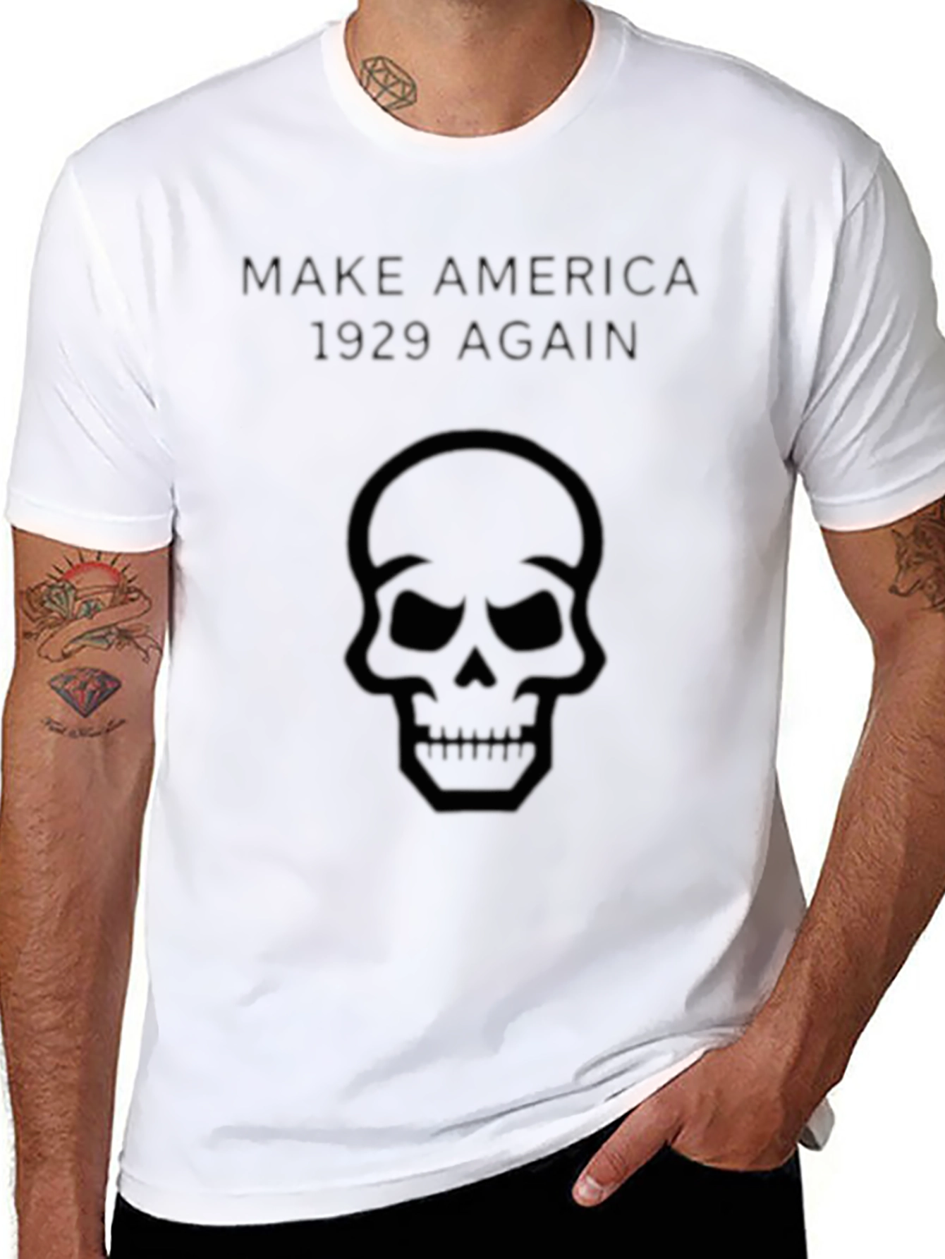 Skull Graphic T-Shirt - Make America 1929 Again