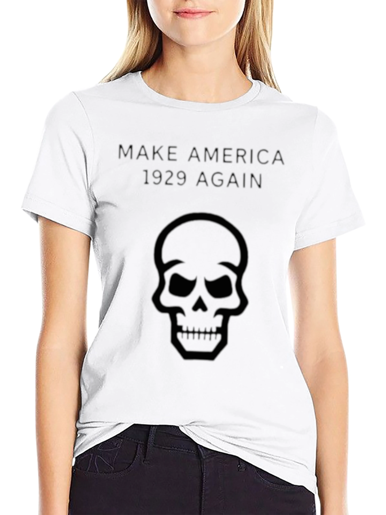 Skull Graphic T-Shirt - Make America 1929 Again