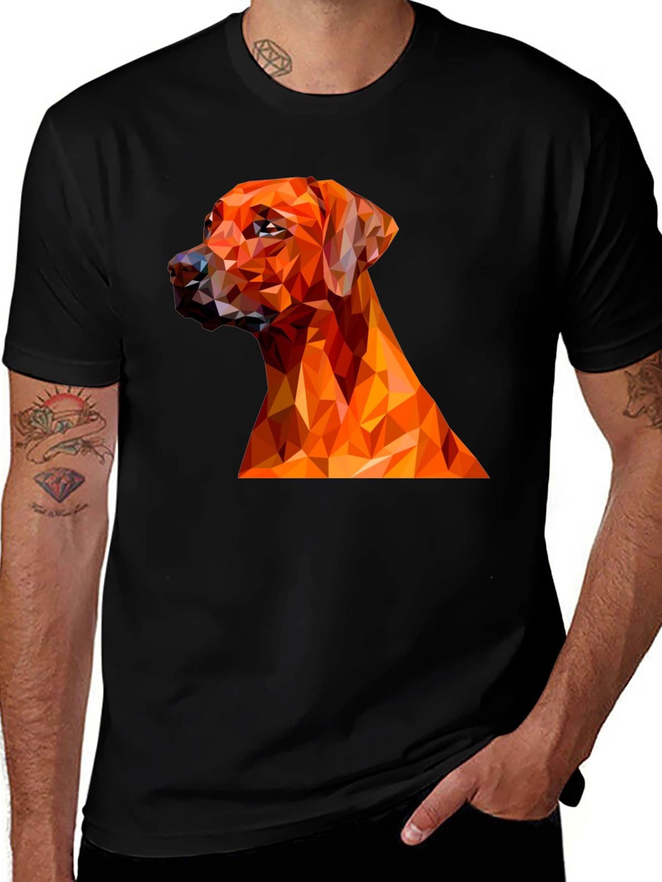Geometric Dog Graphic Tee