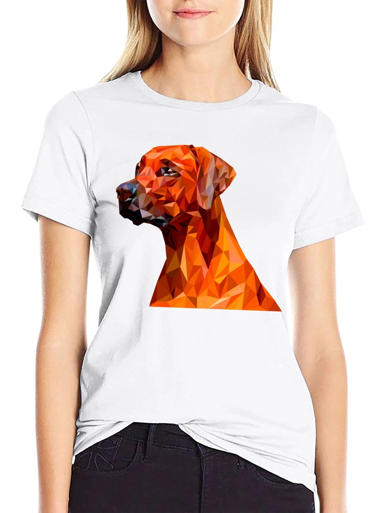 Geometric Dog Graphic Tee