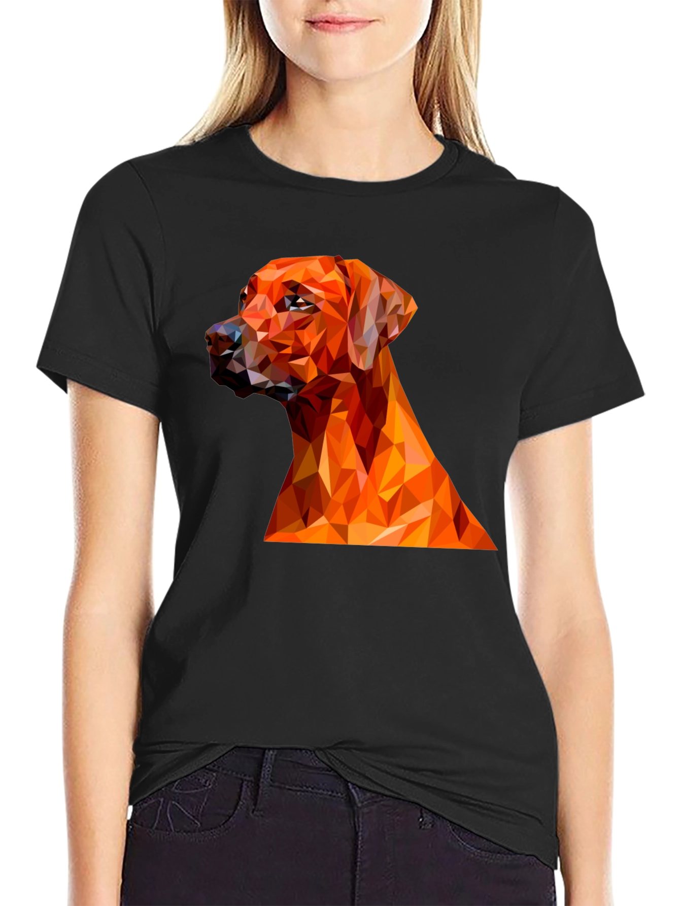 Geometric Dog Graphic Tee