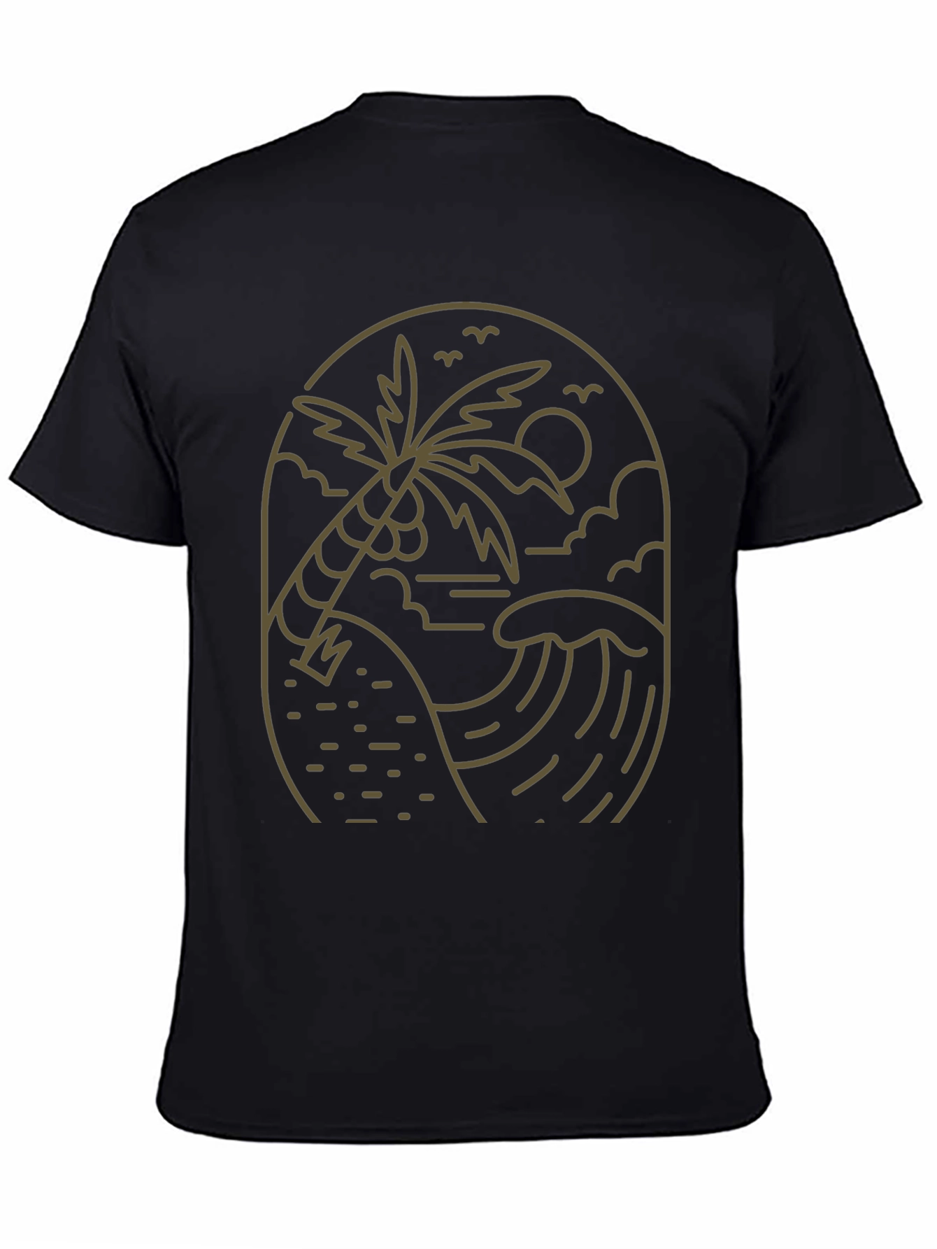 Coastal Palm Graphic T-Shirt - Black