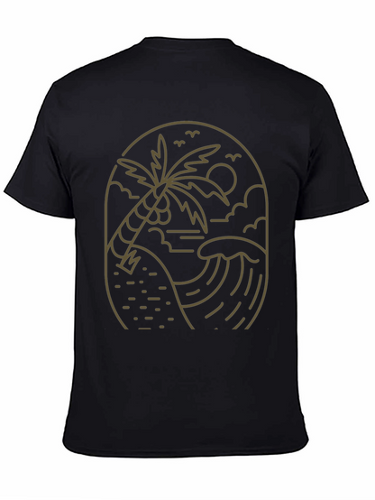Coastal Palm Graphic T-Shirt - Black