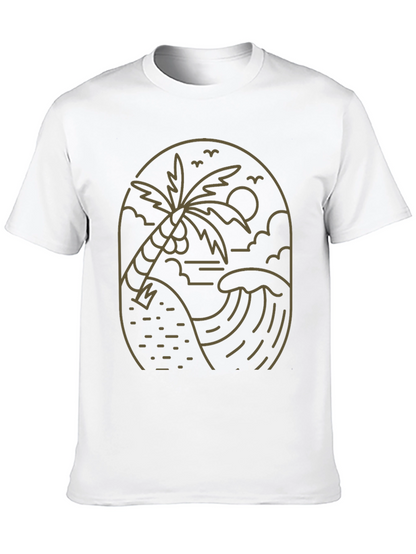 Coastal Palm Graphic T-Shirt - Black