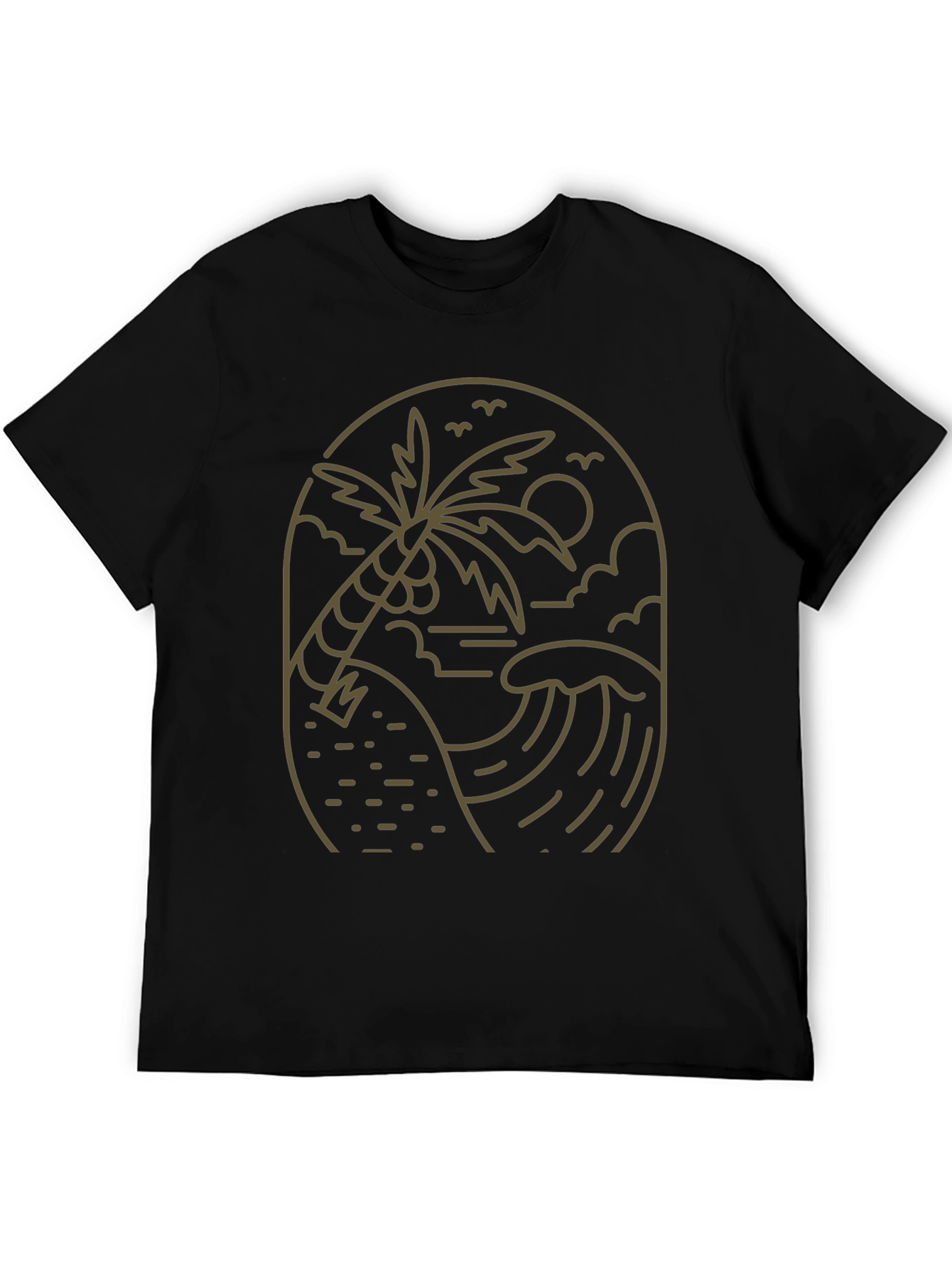 Coastal Palm Graphic T-Shirt - Black