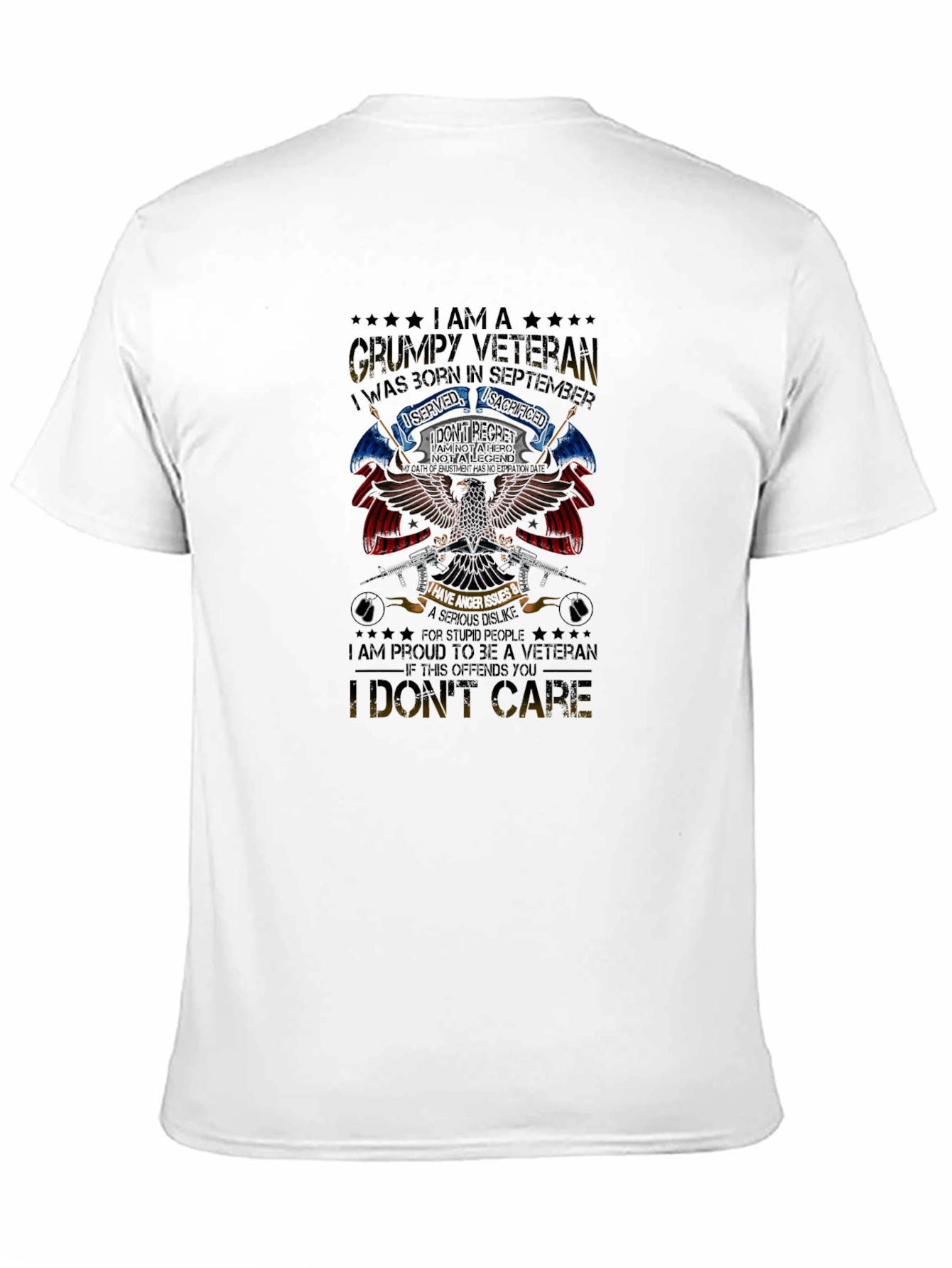 Grumpy Veteran September Birthday T-Shirt