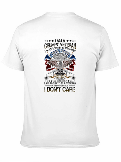 Grumpy Veteran September Birthday T-Shirt