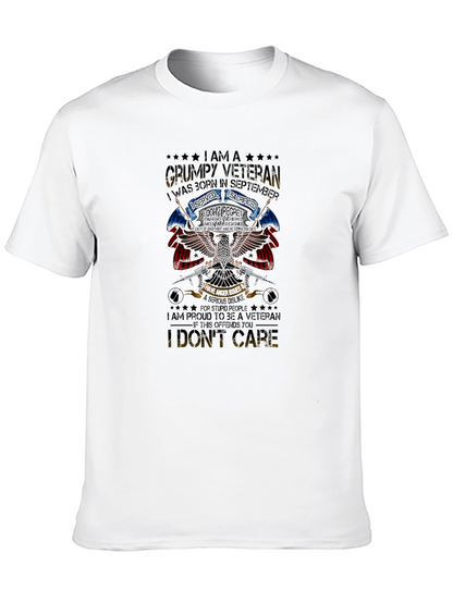 Grumpy Veteran September Birthday T-Shirt