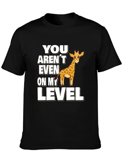 Giraffe Level T-Shirt Funny Animal Tee