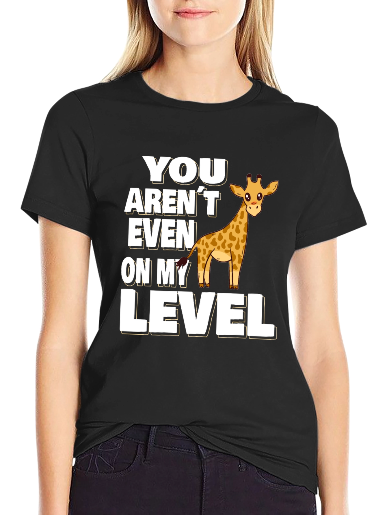 Giraffe Level T-Shirt Funny Animal Tee