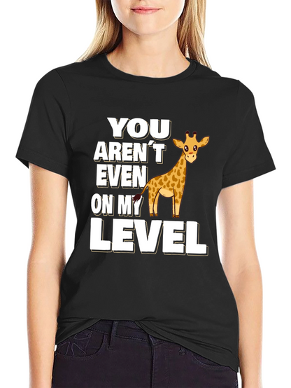 Giraffe Level T-Shirt Funny Animal Tee