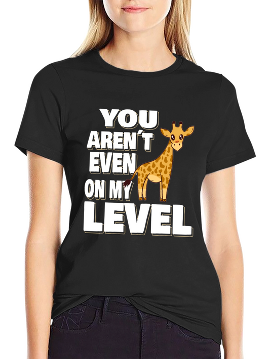 Giraffe Level T-Shirt Funny Animal Tee