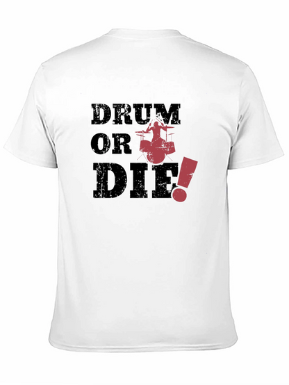 Drum or Die Black Graphic Tee