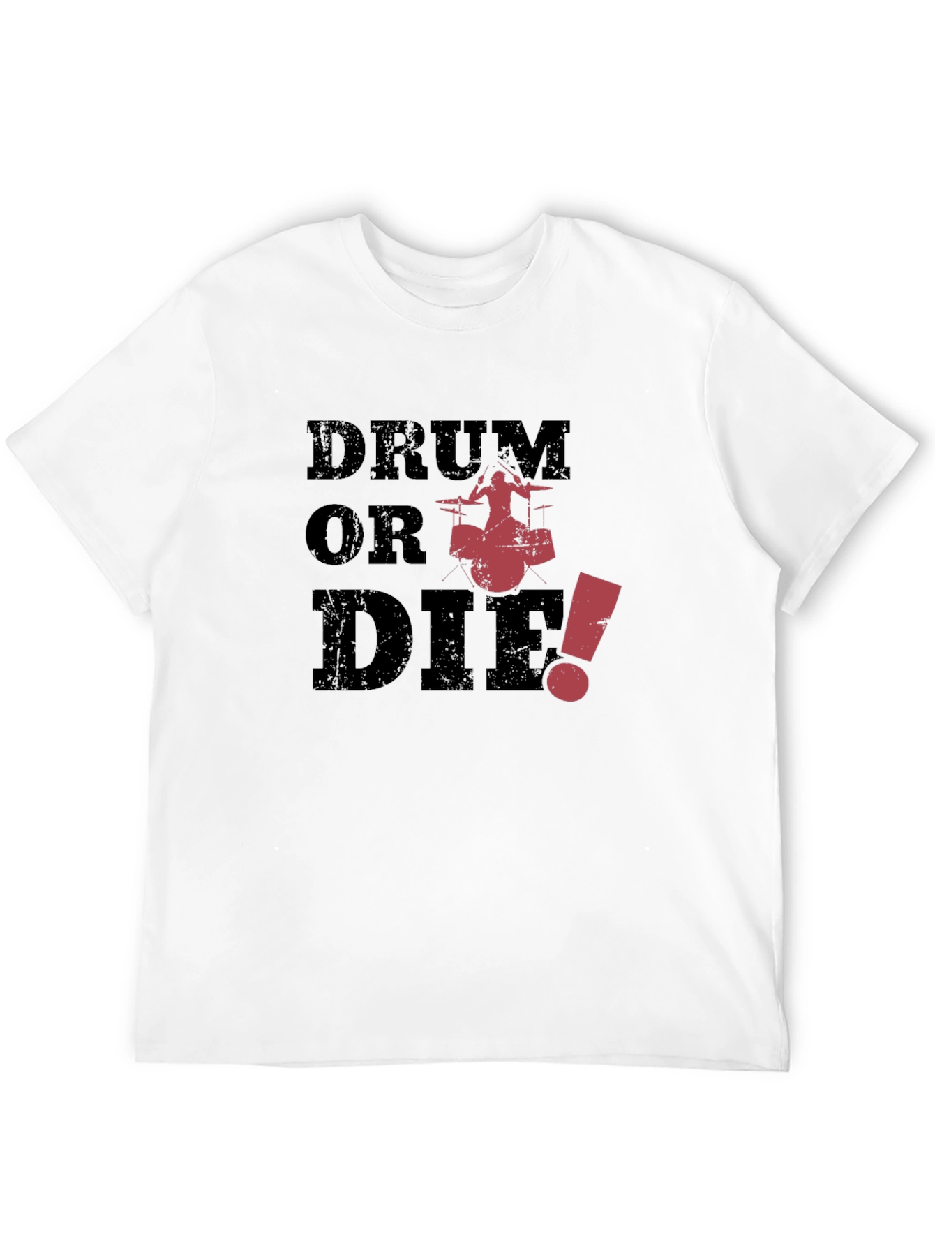 Drum or Die Black Graphic Tee