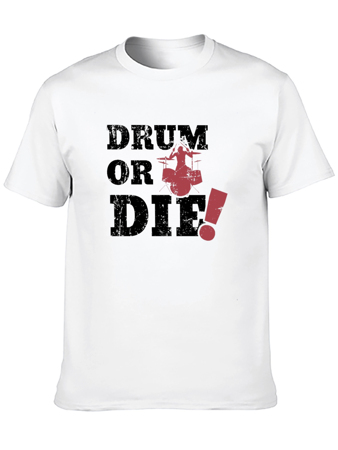 Drum or Die Black Graphic Tee