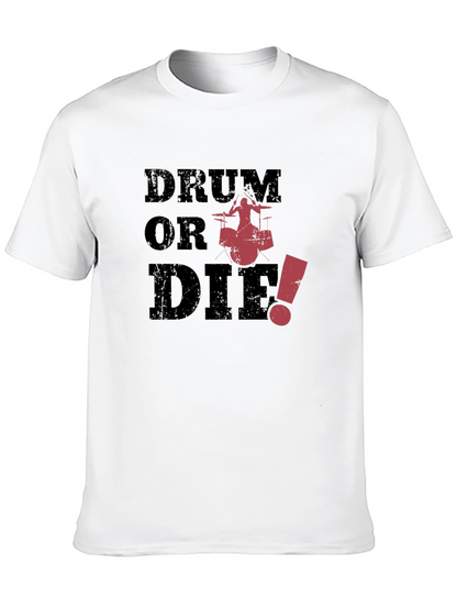 Drum or Die Black Graphic Tee