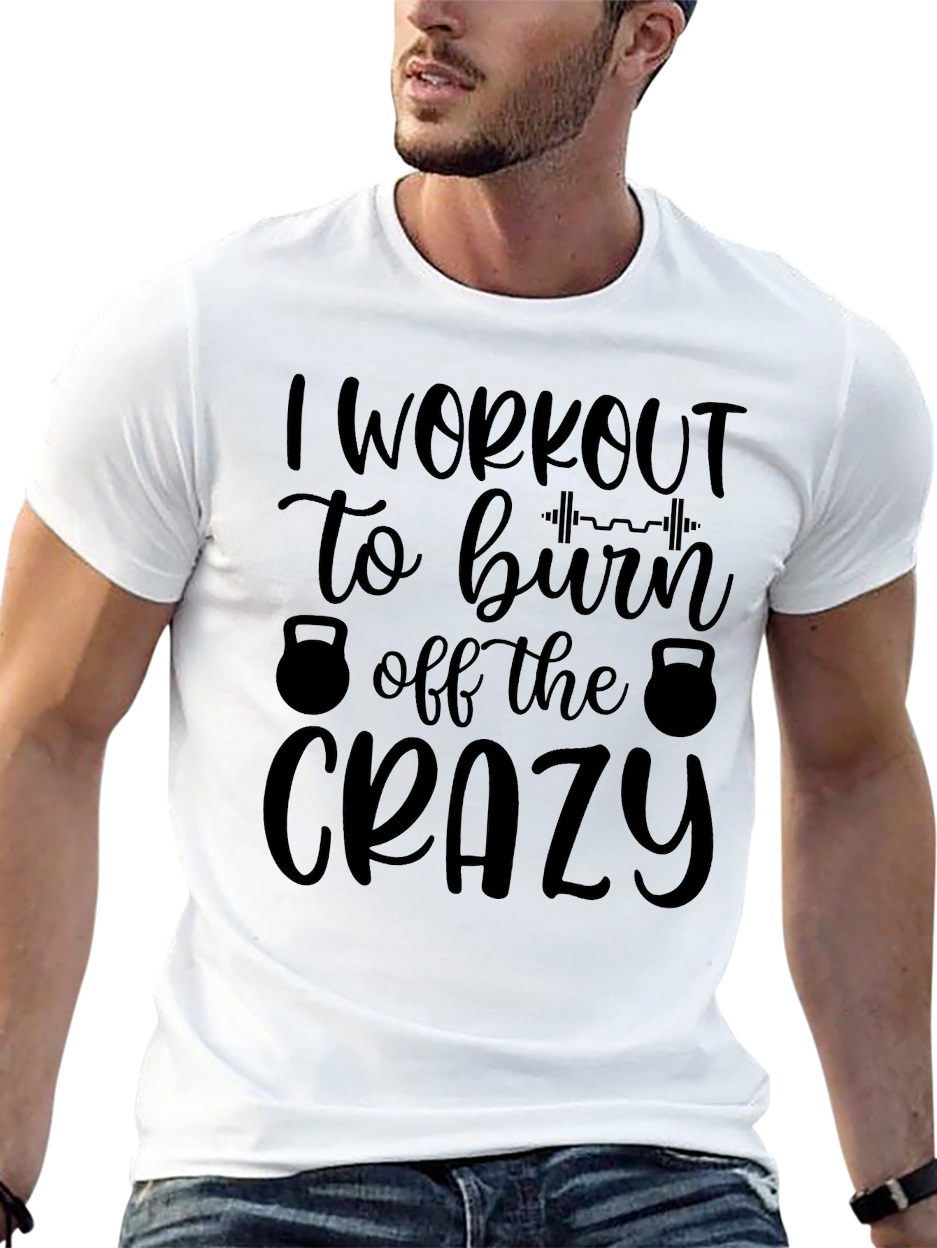 Workout Motivation Tee: Burn Off The Crazy