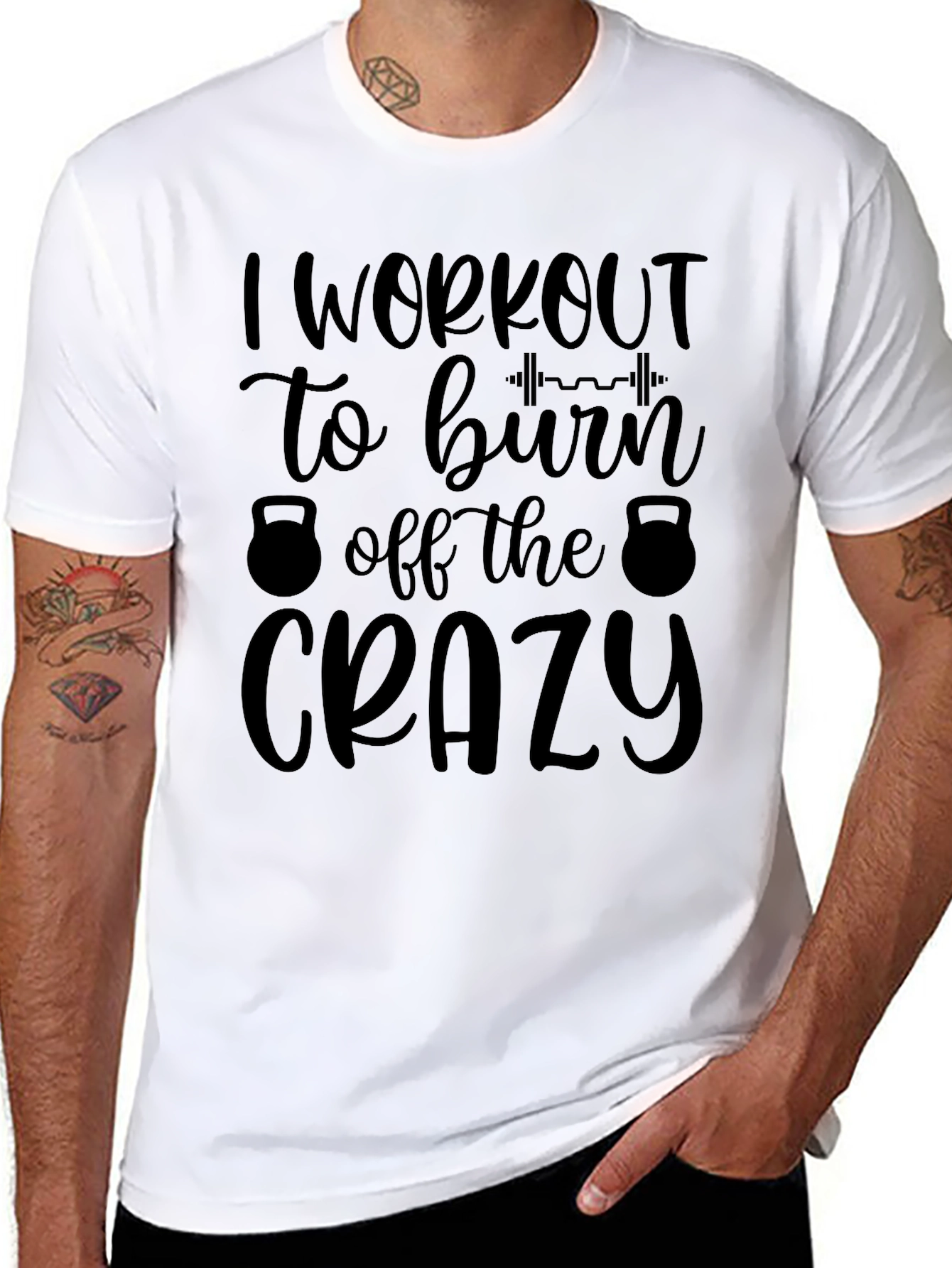 Workout Motivation Tee: Burn Off The Crazy