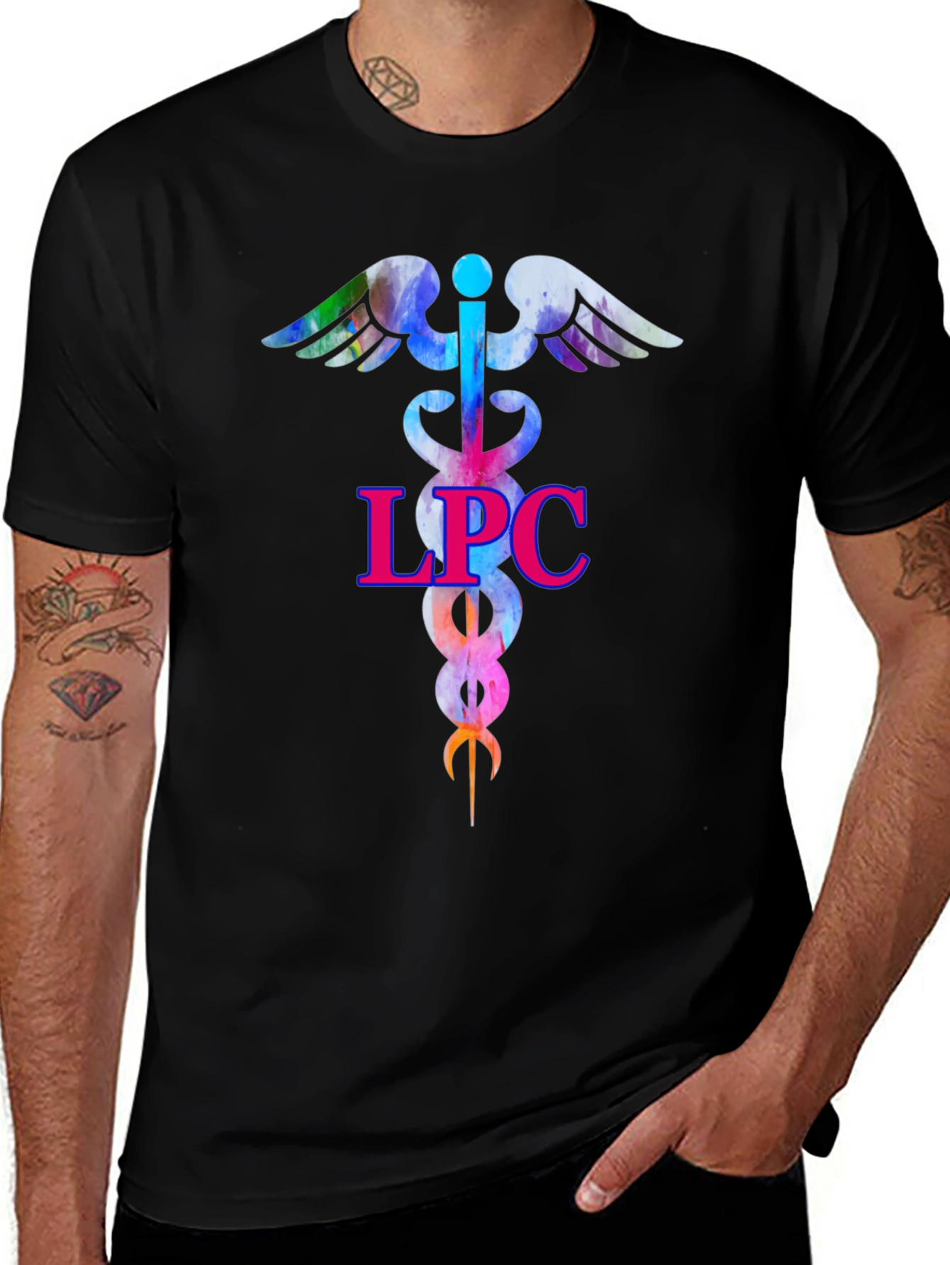 LPC Therapist Caduceus T-Shirt - Counselor Gift