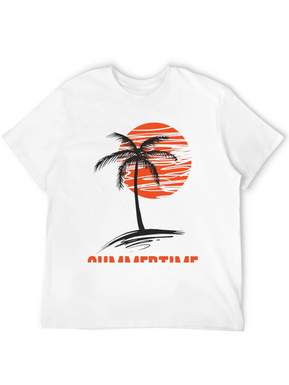 Summertime Palm Tree Graphic T-Shirt