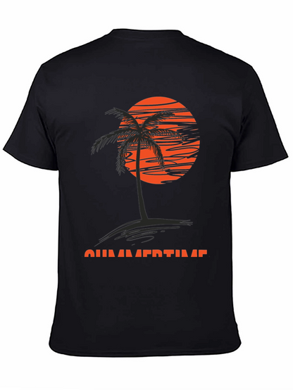 Summertime Palm Tree Graphic T-Shirt