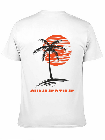 Summertime Palm Tree Graphic T-Shirt