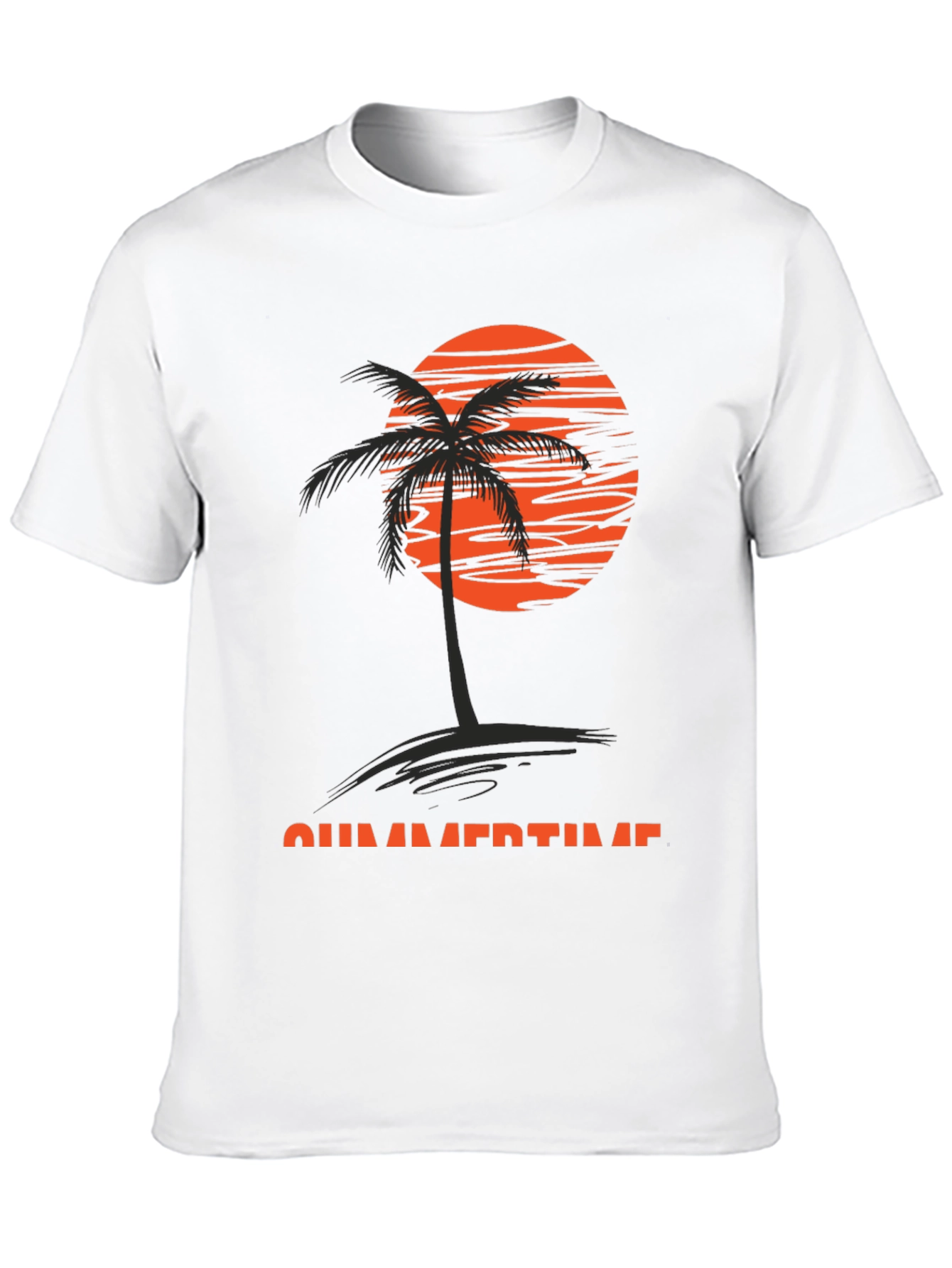Summertime Palm Tree Graphic T-Shirt