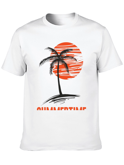 Summertime Palm Tree Graphic T-Shirt