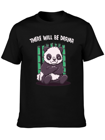 Drama Panda Black T-Shirt - Funny Graphic Tee
