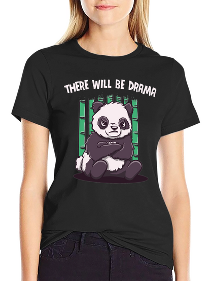 Drama Panda Black T-Shirt - Funny Graphic Tee