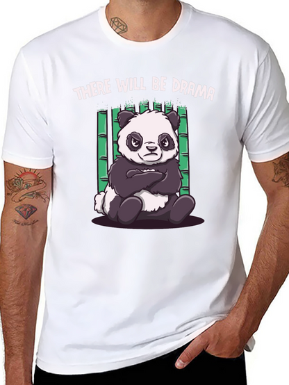 Drama Panda Black T-Shirt - Funny Graphic Tee