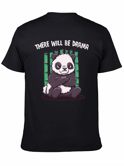 Drama Panda Black T-Shirt - Funny Graphic Tee