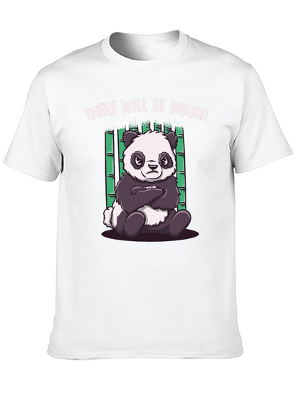 Drama Panda Black T-Shirt - Funny Graphic Tee