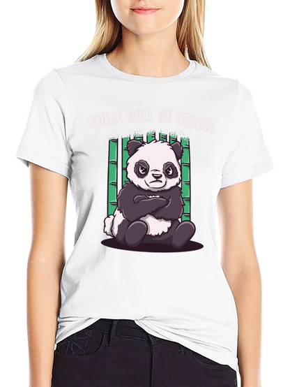 Drama Panda Black T-Shirt - Funny Graphic Tee